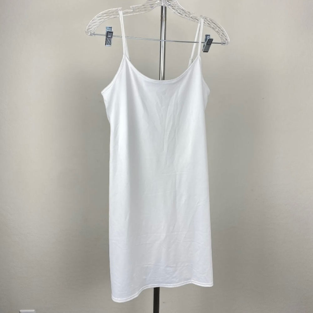 J. Crew Active Dress #BE881 Size Small White ( shorts ) Midi Length, Slip Dress